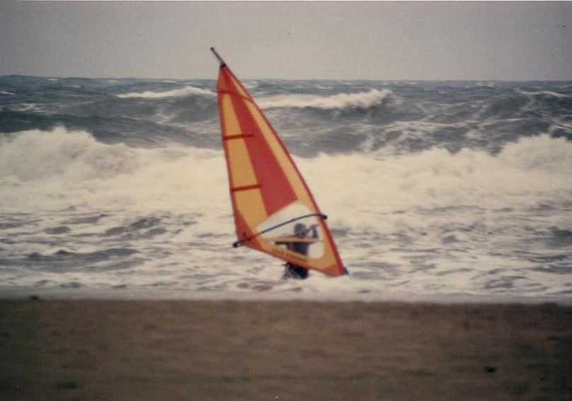 Canet Plage, John, surfen - 27 december 1989