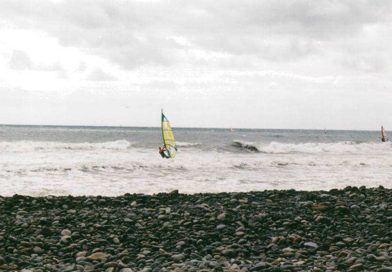 Gran Canaria, John, surfen - 15 februari 1996