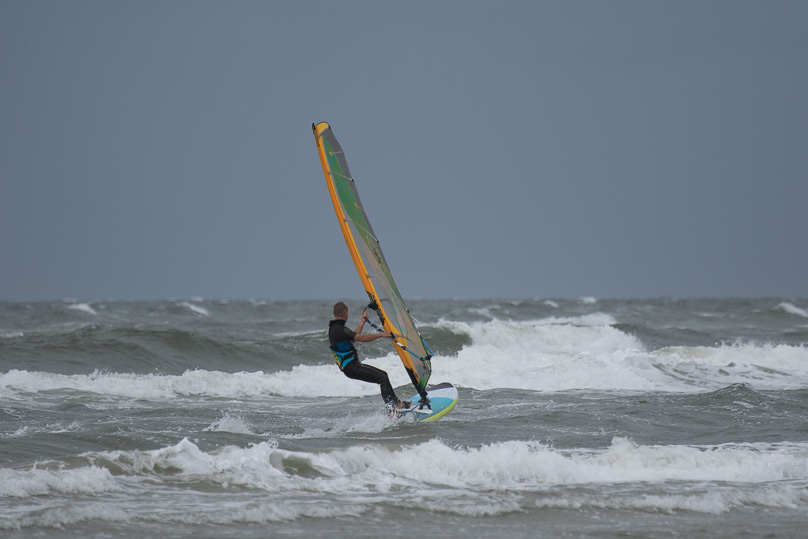 Denemarken, John, Rømø, surfen - 04 september 2020